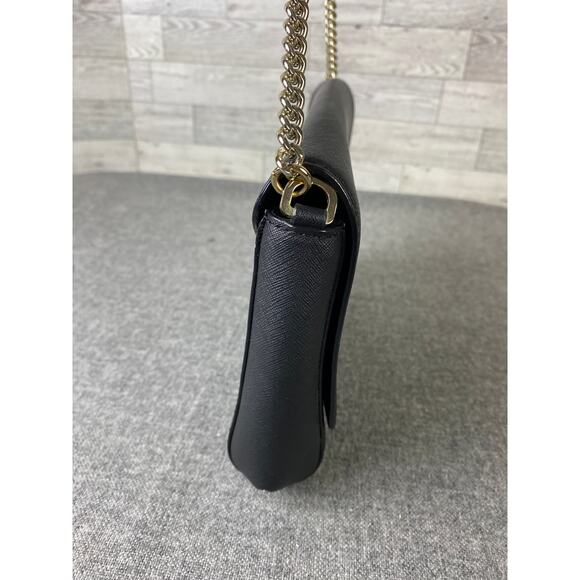 KATE SPADE PURSE Laurel Way Greer Black Saffiano Leather Chain Bag - Picture 3 of 8